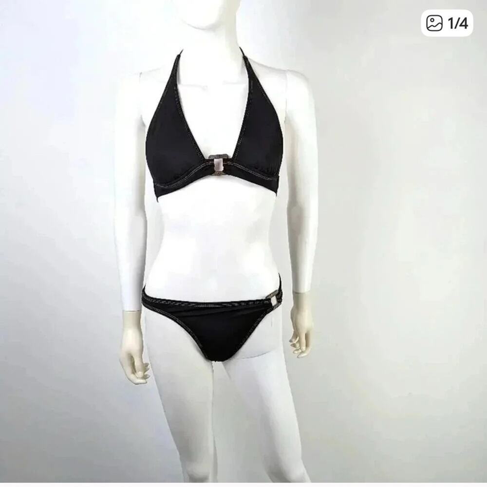 Xhilaration Black Halter Bikini Set